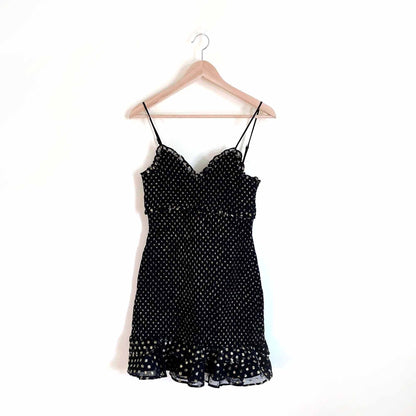 nwt Likely Metallic rain dot smocked zephra dress - size 8