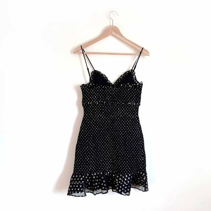 nwt Likely Metallic rain dot smocked zephra dress - size 8