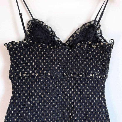 nwt Likely Metallic rain dot smocked zephra dress - size 8