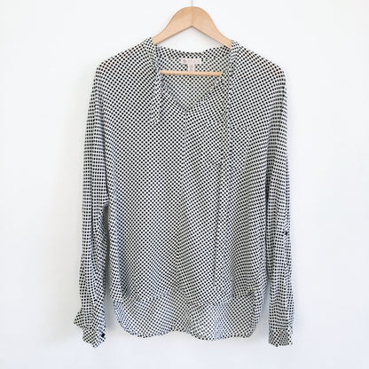 Lila Rose Polka Dot Blouse - size Medium