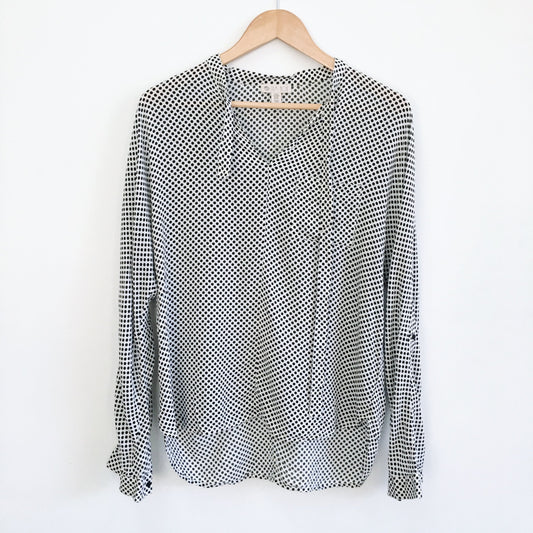 Lila Rose Polka Dot Blouse - size Medium