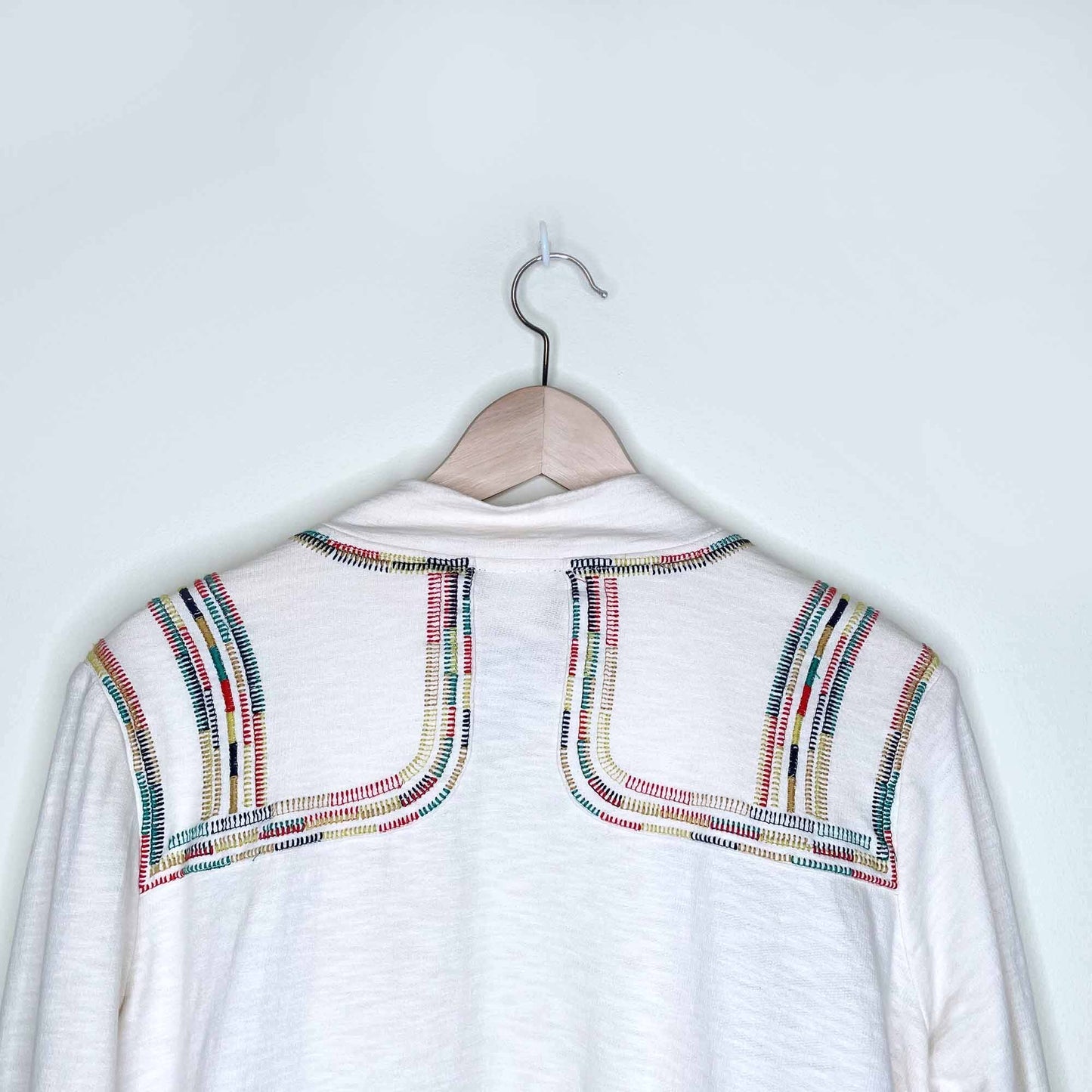 anthropologie lilka boho embroidered peplum jacket - size large