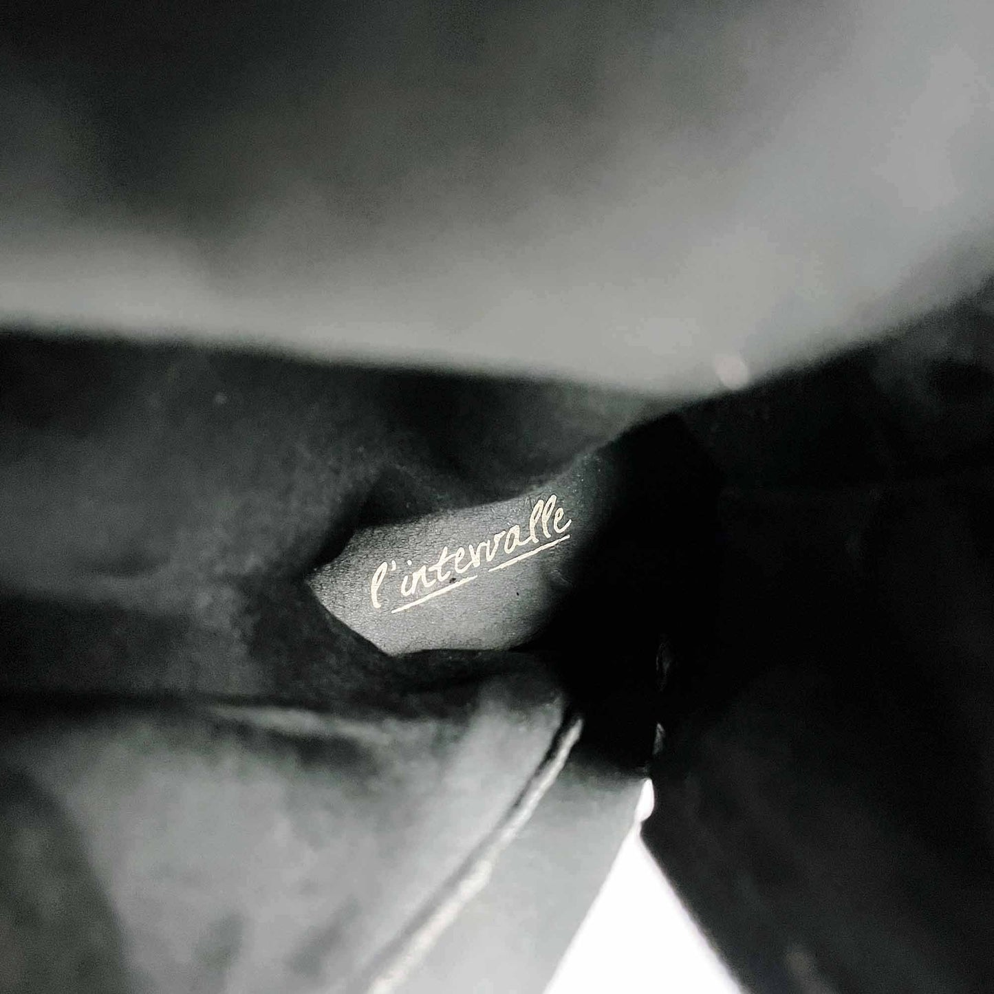 l'intervalle black tall moto chunky sole platform leather boots - size 38