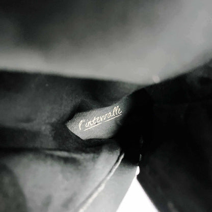 l'intervalle black tall moto chunky sole platform leather boots - size 38