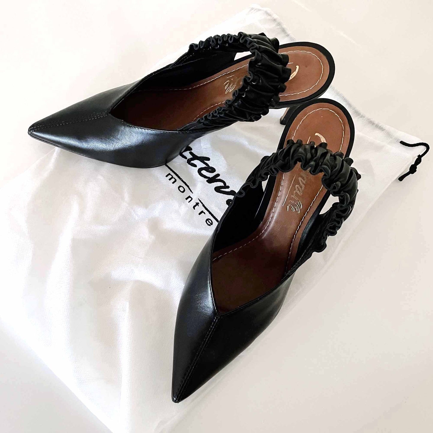 nwt l'intervalle geranium slingback leather pumps - size 9