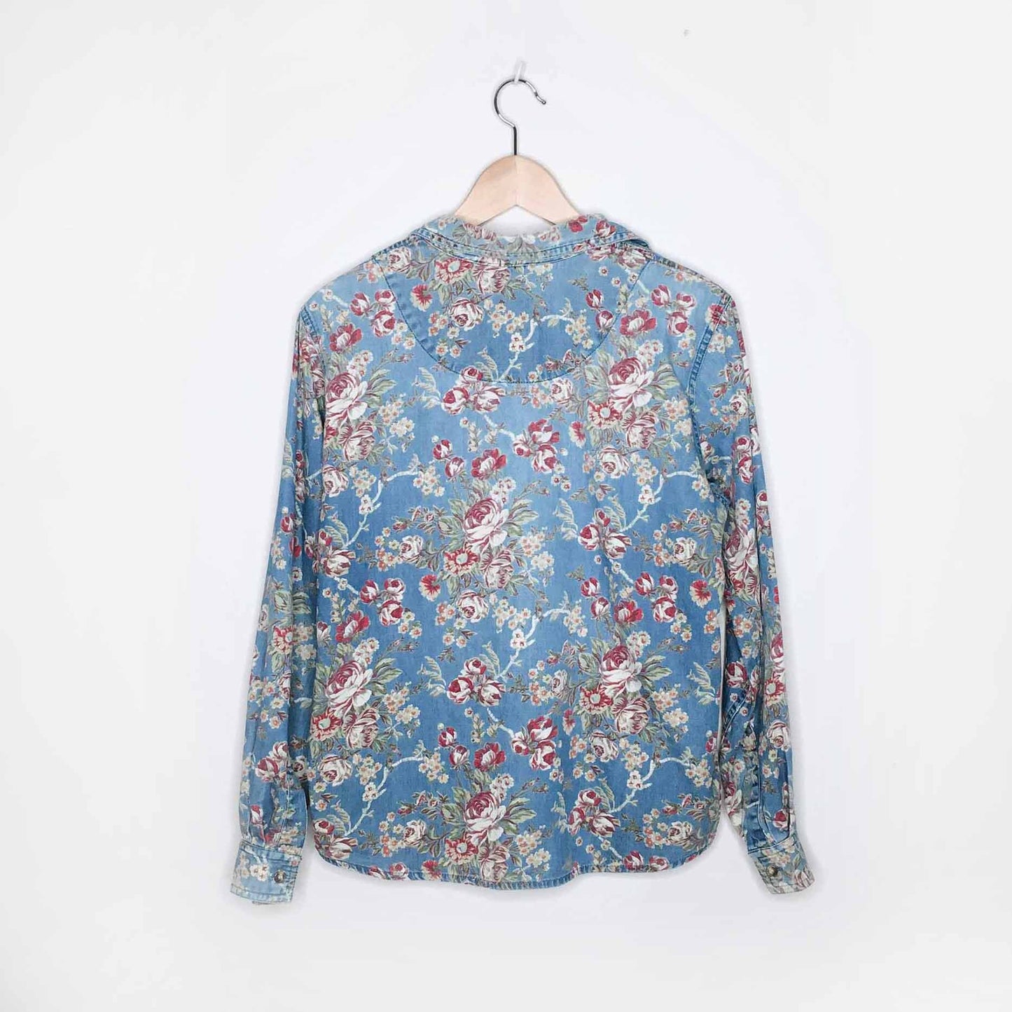 Vintage Liz Claiborne floral denim button down - size Medium
