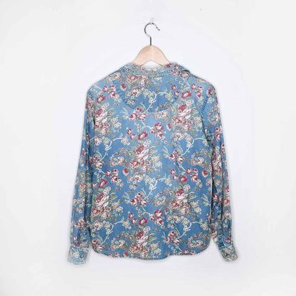 Vintage Liz Claiborne floral denim button down - size Medium