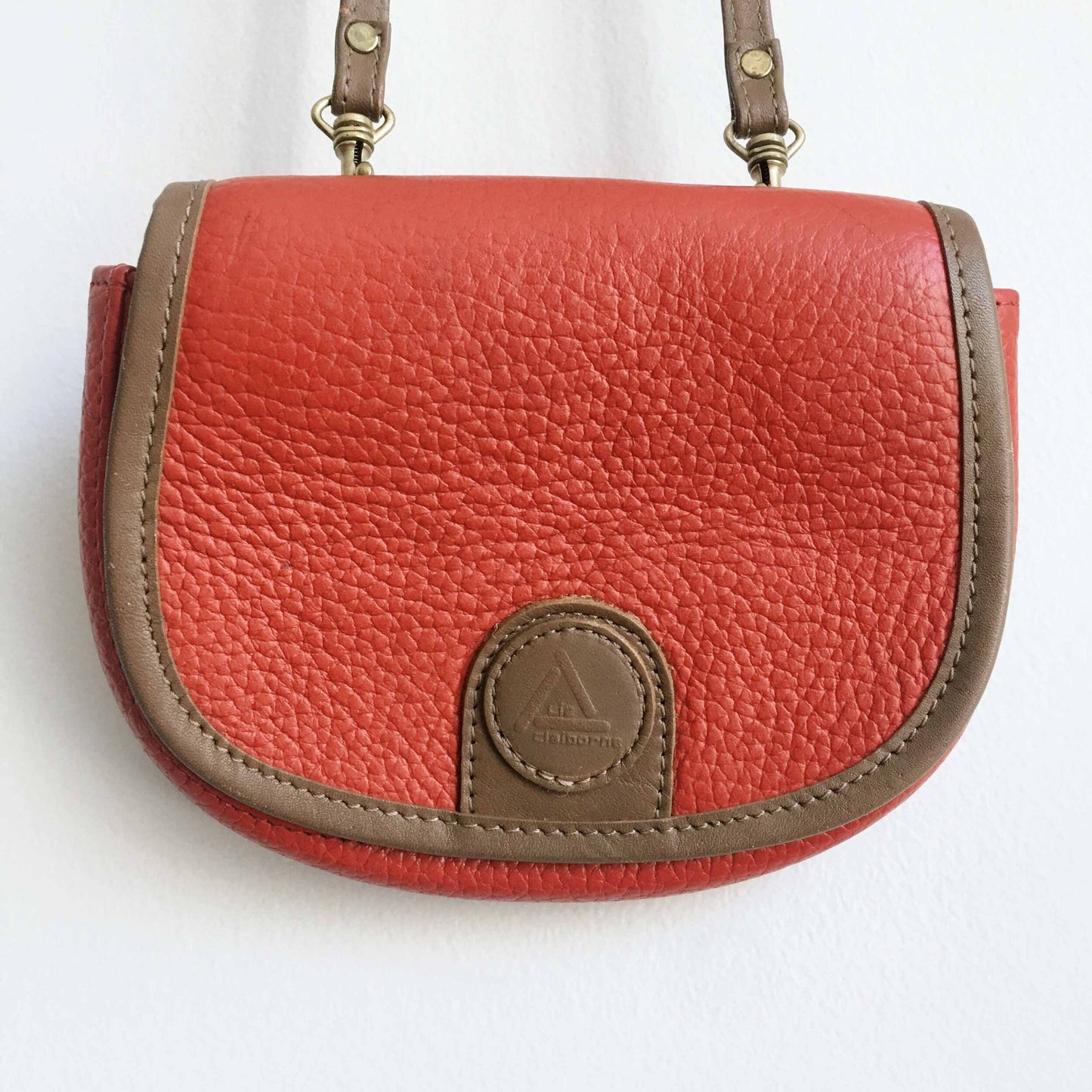 vintage liz claiborne leather cross body belt bag