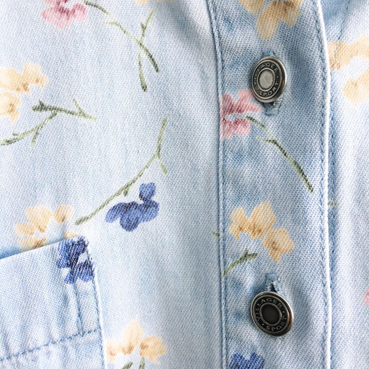 Vintage Liz Claiborne floral denim shirt - size Medium