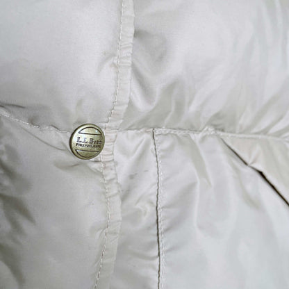 vintage 1980's ll bean tan down puffer vest - size medium