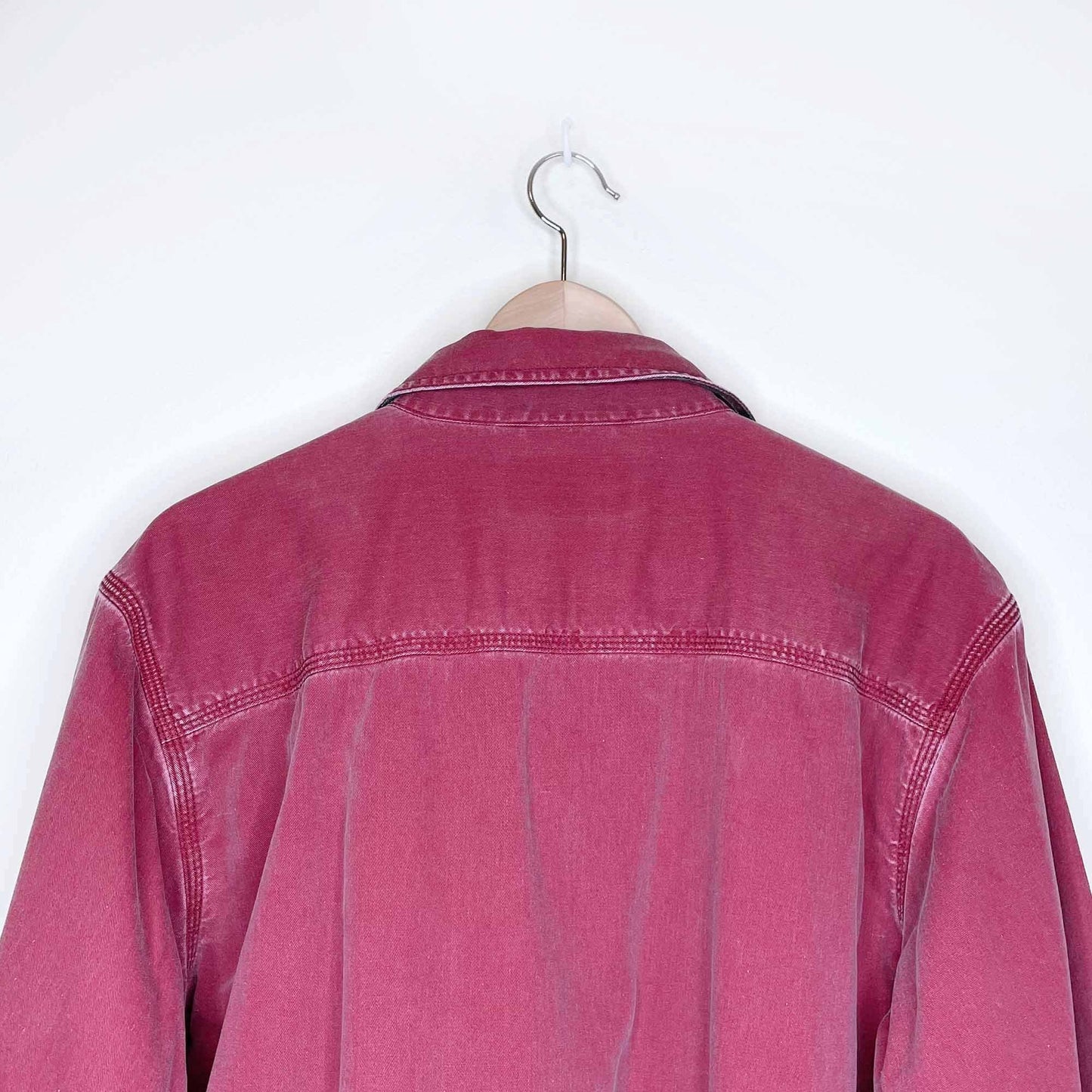 vintage 90's ll bean flannel lined button down chore shirt - size large tall