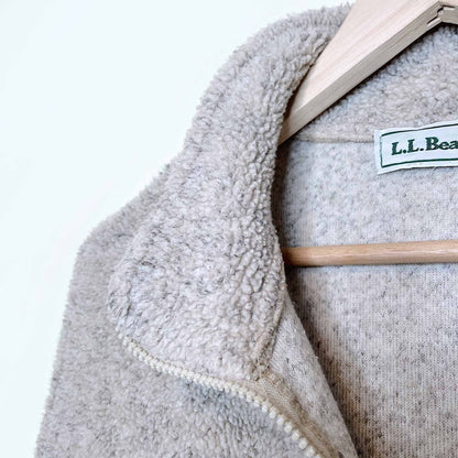 vintage ll bean deep pile sherpa fleece vest - size xl