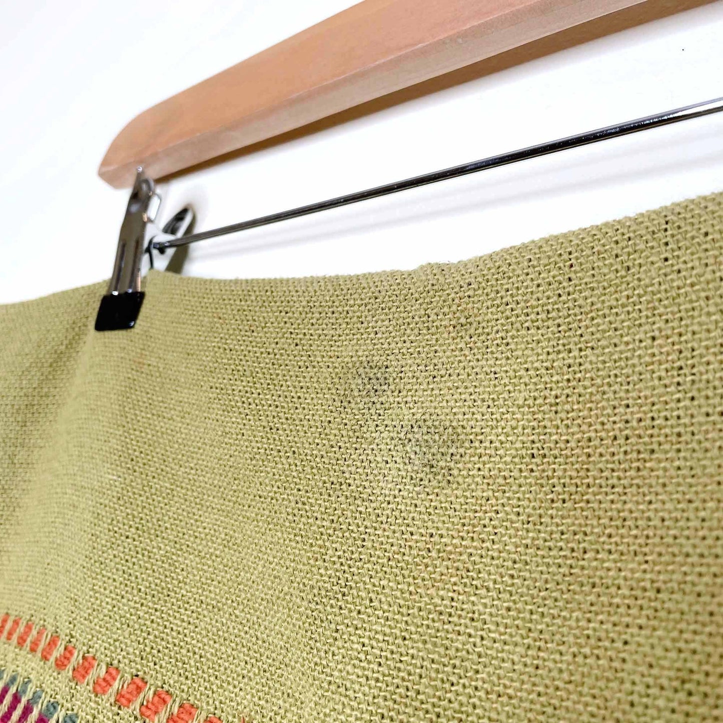 hand-knit woven llama table runner