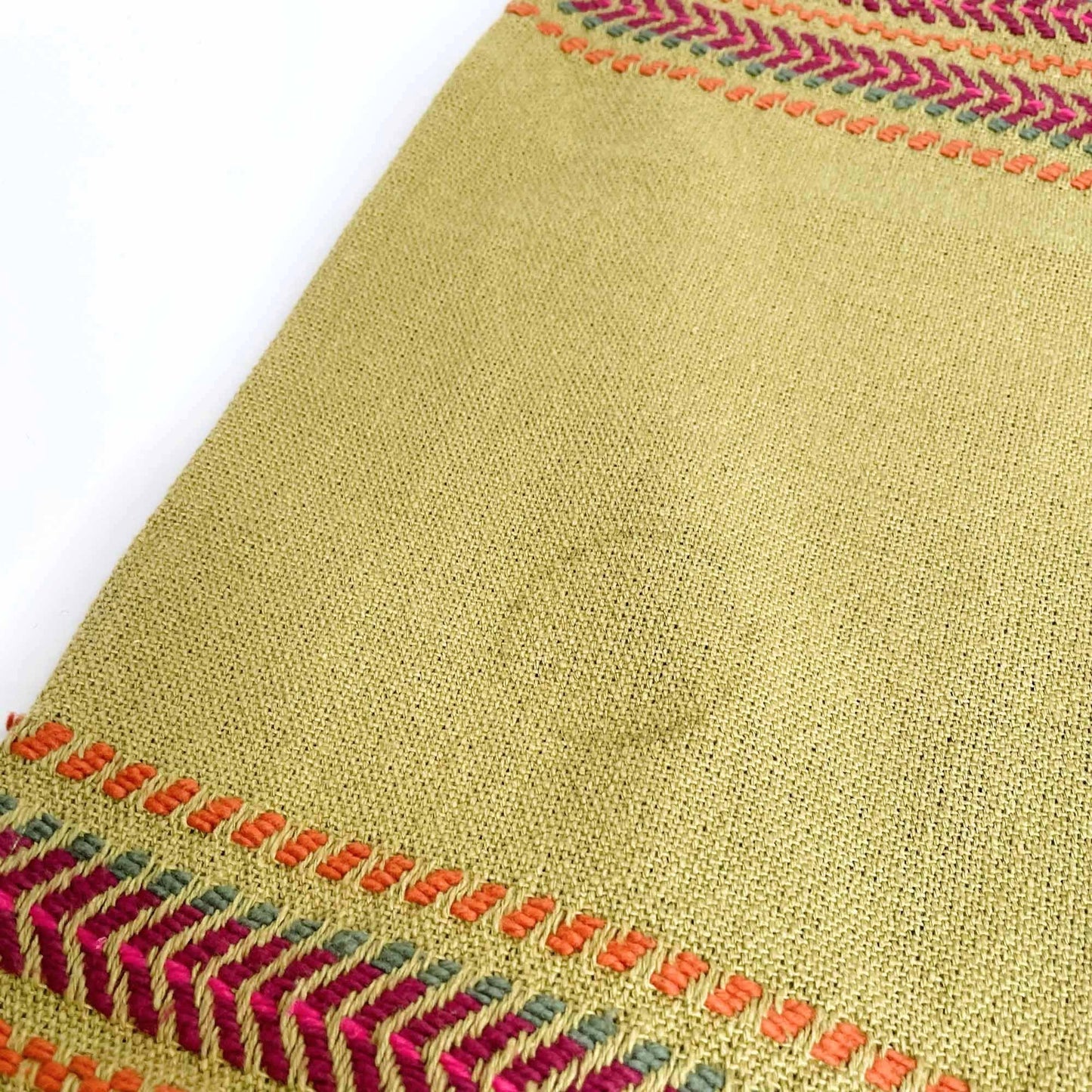 hand-knit woven llama table runner