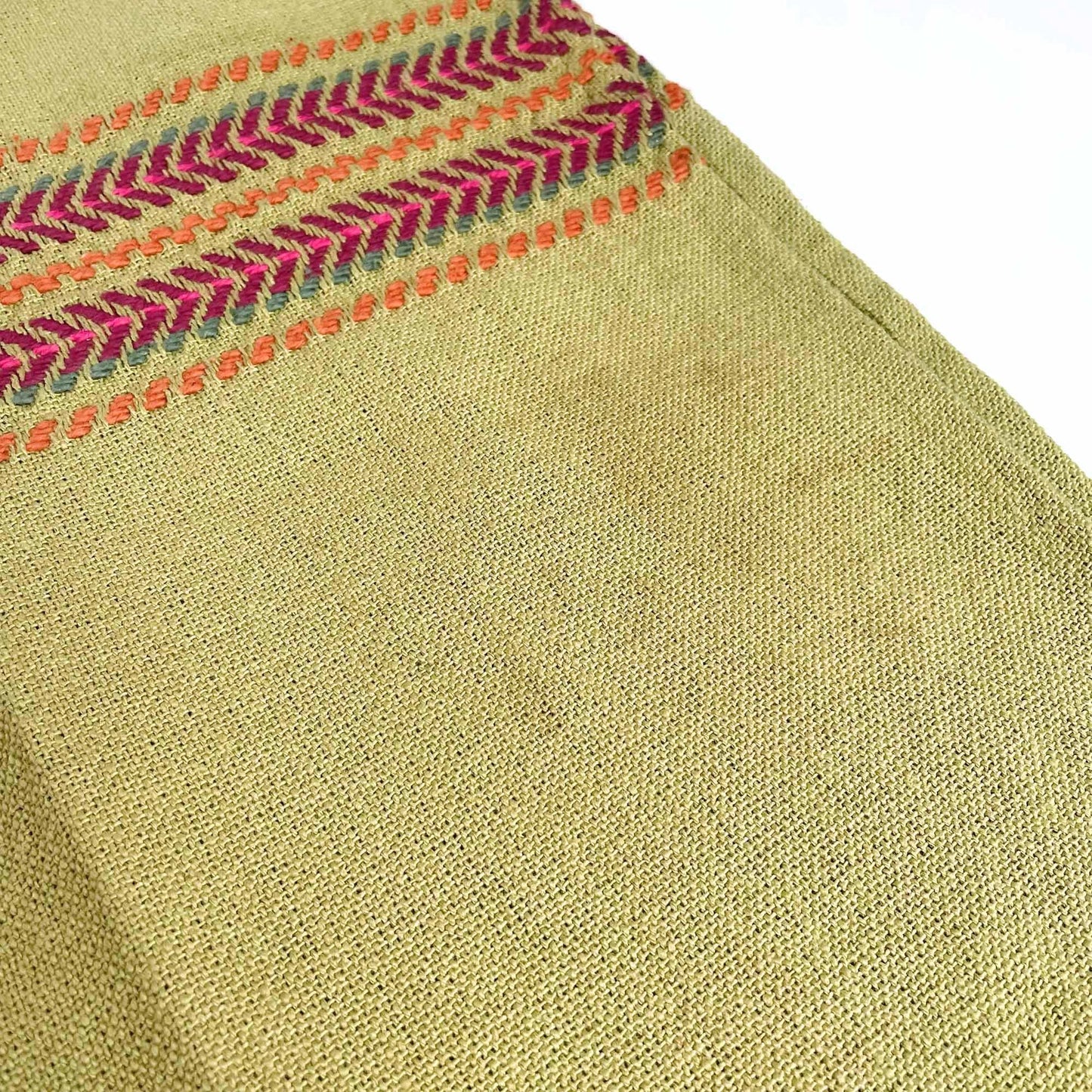 hand-knit woven llama table runner