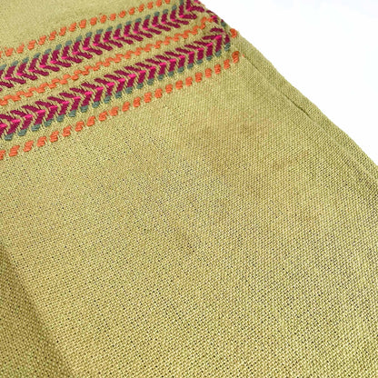 hand-knit woven llama table runner