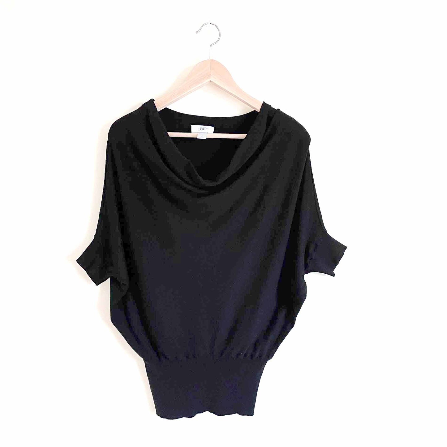 ann taylor LOFT cowl neck short sleeve sweater - size medium