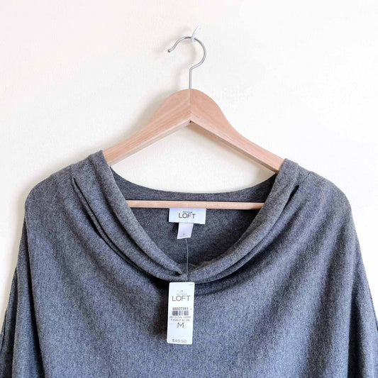 NWT Ann Taylor LOFT cowl neck short sleeve sweater - size Medium