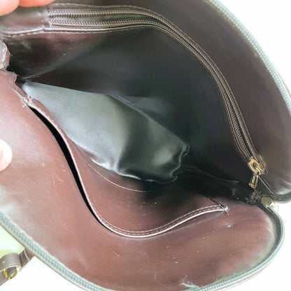 vintage longchamp brown pebble leather crossbody