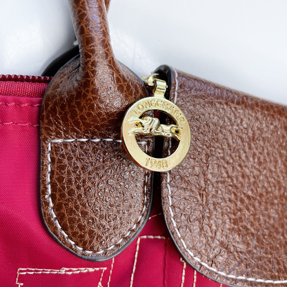 longchamp le pliage 3103 embroidered tote bag