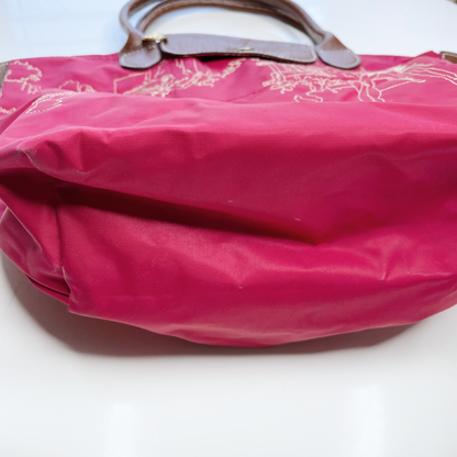 longchamp le pliage 3103 embroidered tote bag