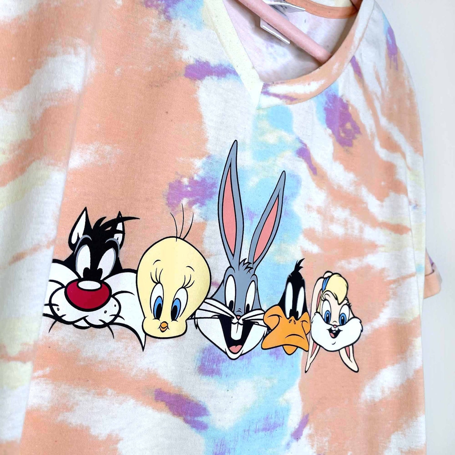 space jams tie-dye rolled sleeve graphic tee - size 2xl