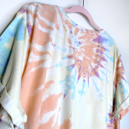 space jams tie-dye rolled sleeve graphic tee - size 2xl