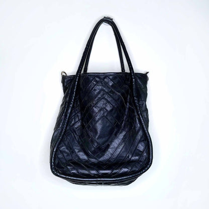 lost and found diamond patchwork oversized hobo bag