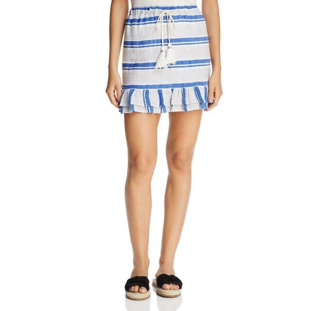 lost + wander striped peplum hem mini skirt - size small