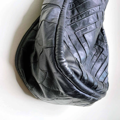 lost and found diamond patchwork oversized hobo bag