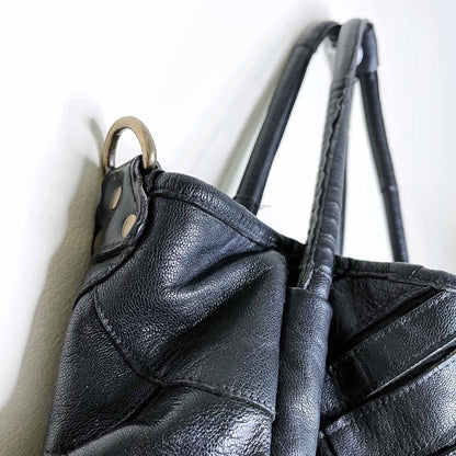 lost and found diamond patchwork oversized hobo bag