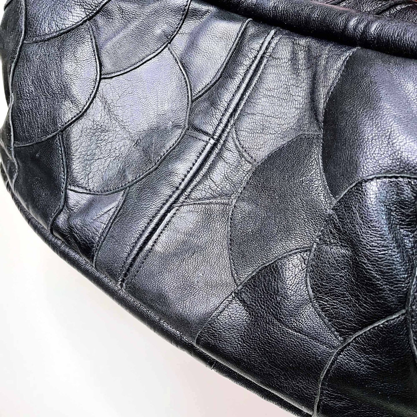 lost and found diamond patchwork oversized hobo bag