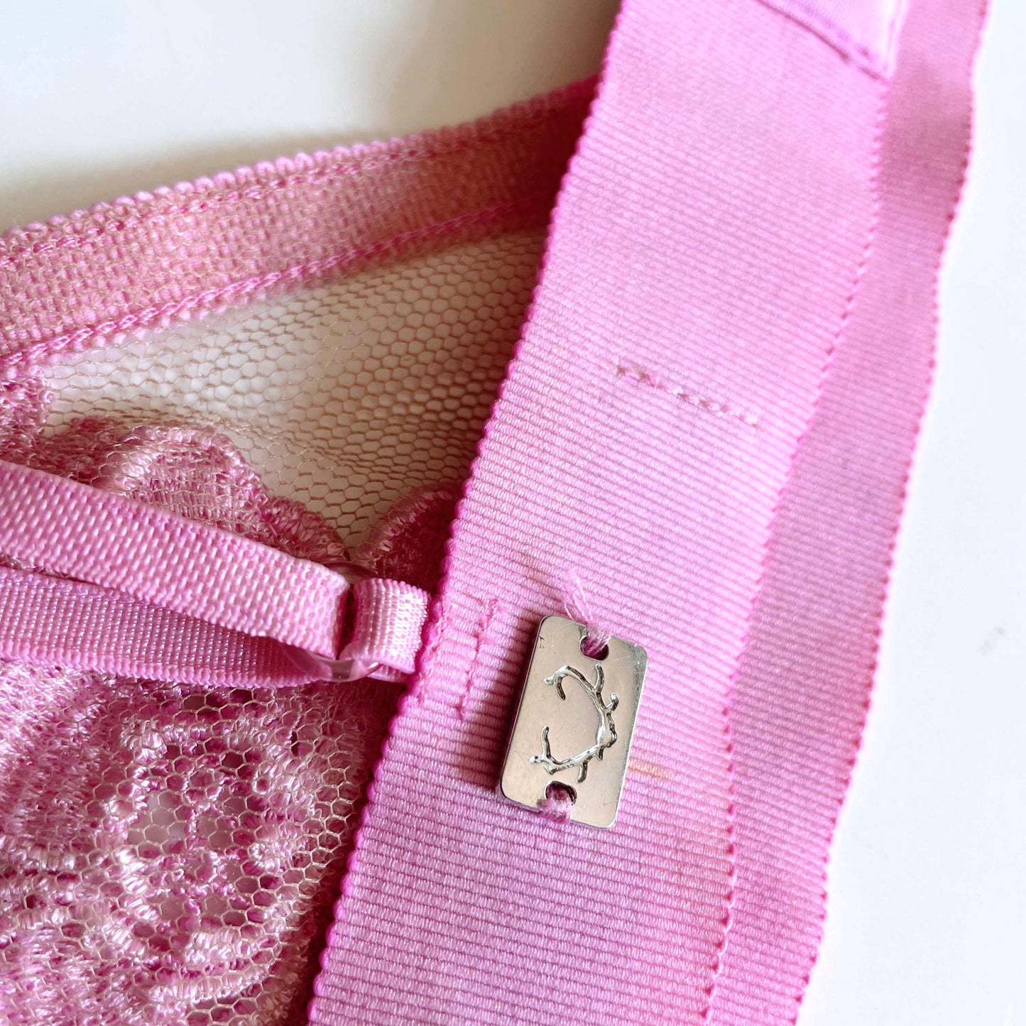 for love and lemons pink embroidered bralette - size small