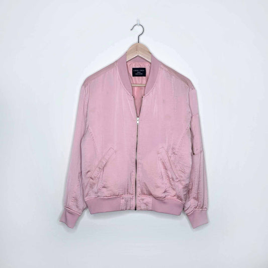 love tree california satin bomber jacket - size small