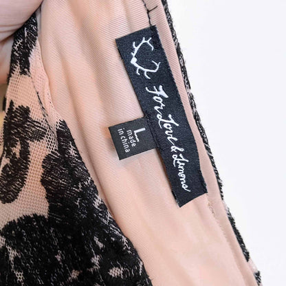for love & lemons ethereral nude black lace maxi skirt - size large