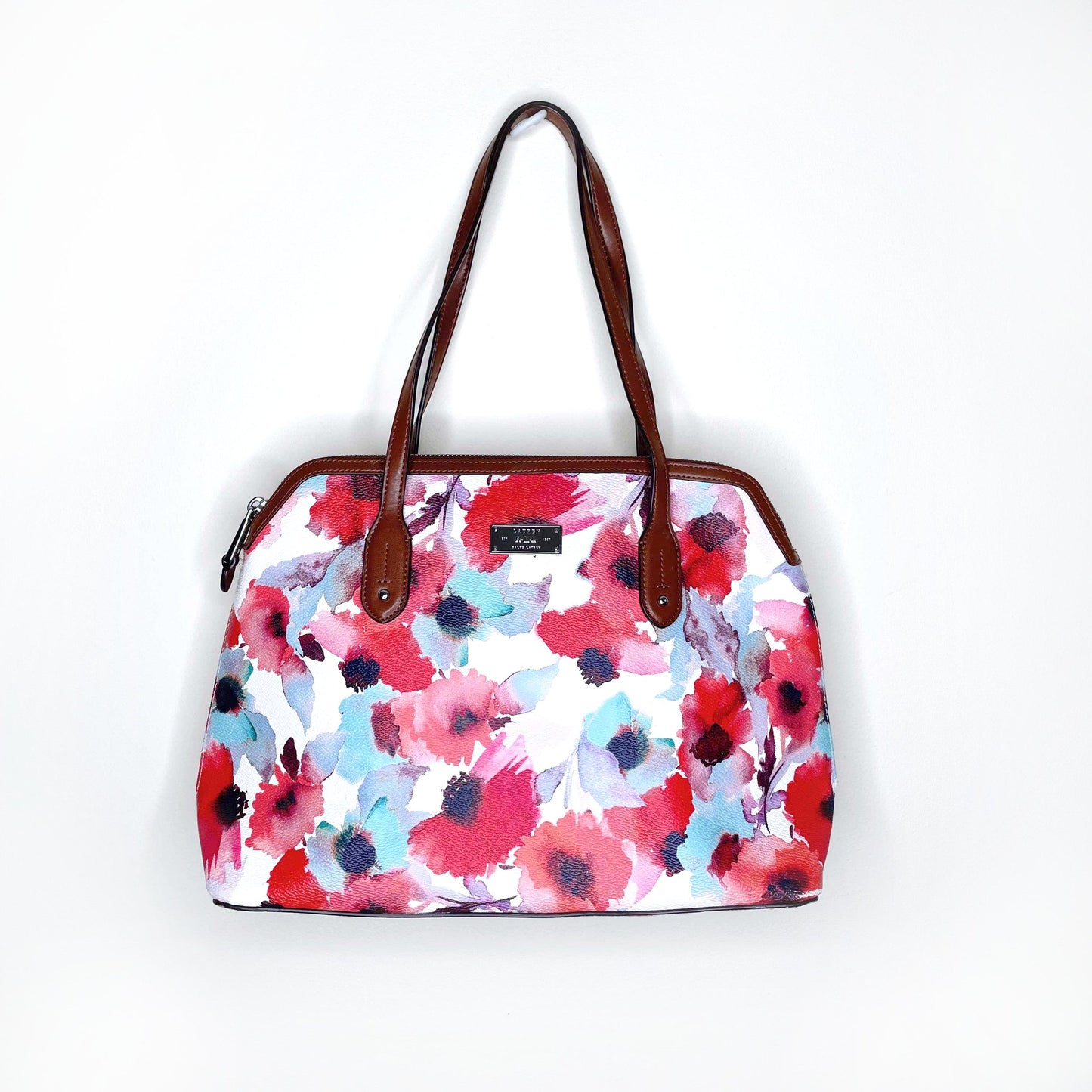 lauren ralph lauren clements floral satchel handbag