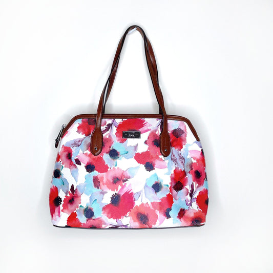 lauren ralph lauren clements floral satchel handbag