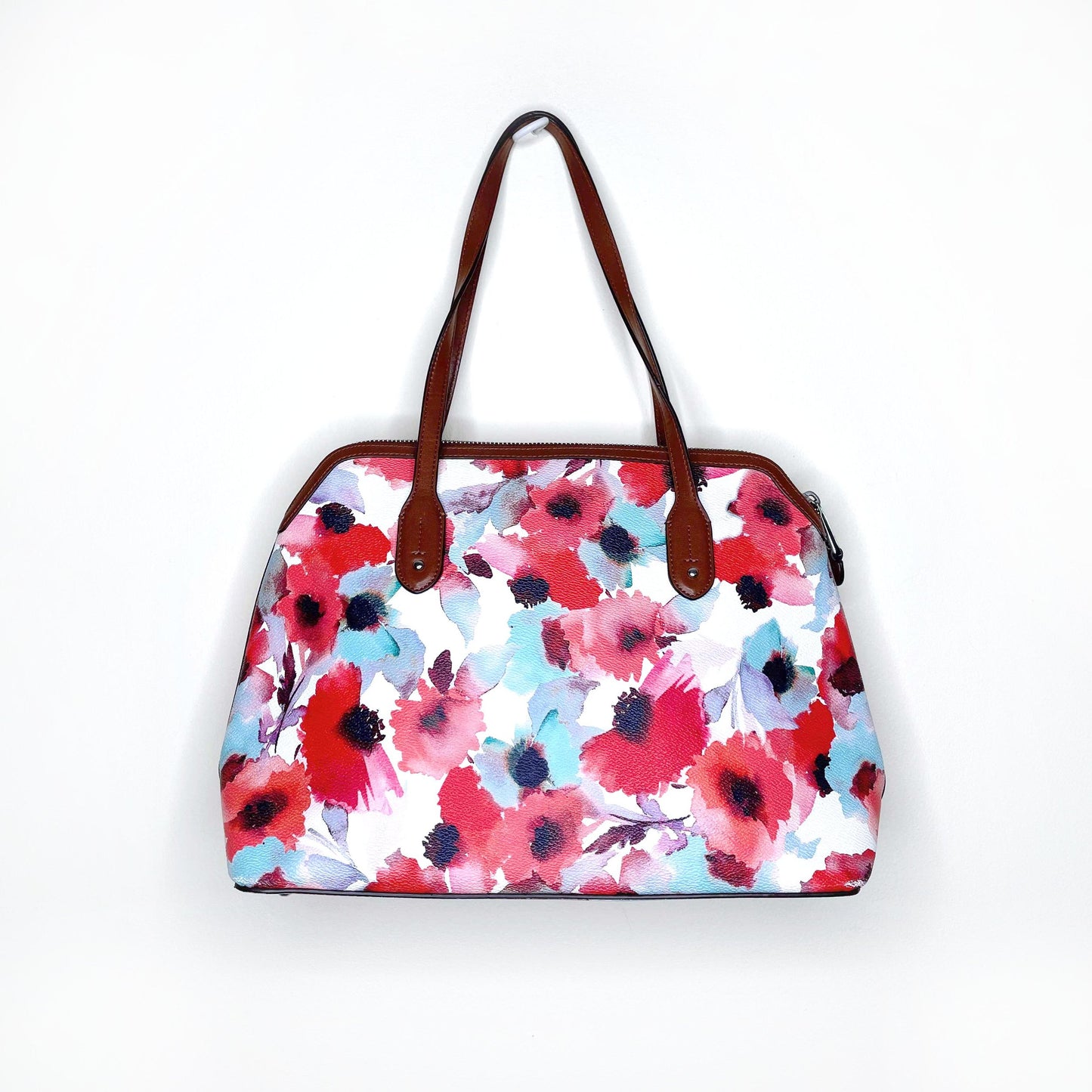 lauren ralph lauren clements floral satchel handbag