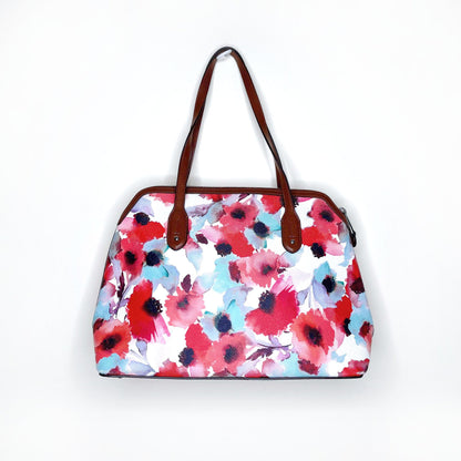 lauren ralph lauren clements floral satchel handbag