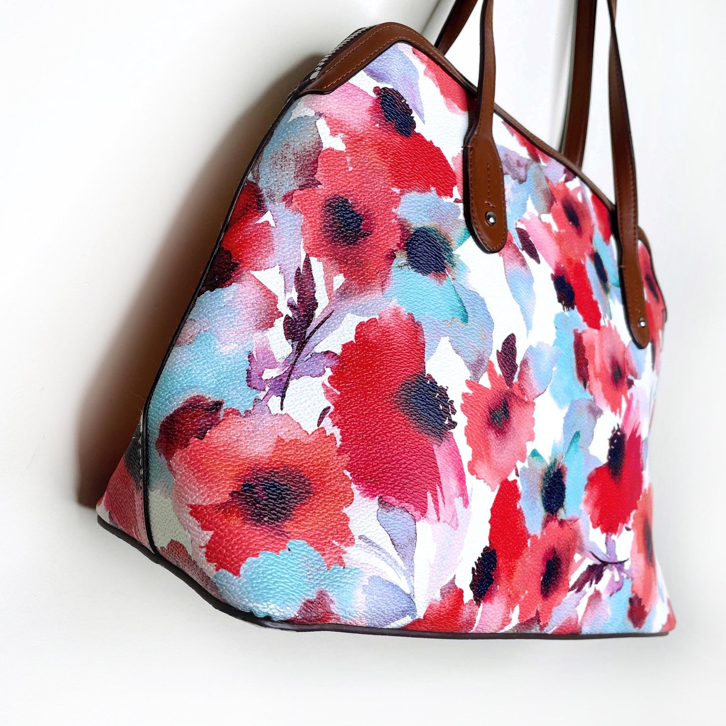 lauren ralph lauren clements floral satchel handbag