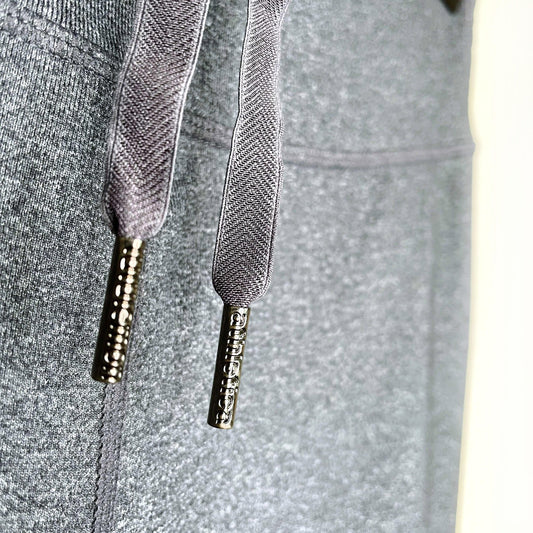 lululemon relaxed fit drawstring pants in deep heathered coal - size 4