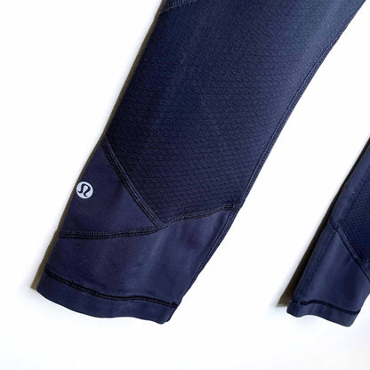 lululemon run mesh pocket crop tights - size 6