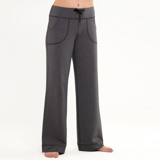 lululemon still high rise wide leg full length yoga pant - size 4 tall