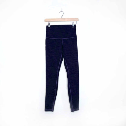 lululemon purple heather fold over waist leggings - size 2