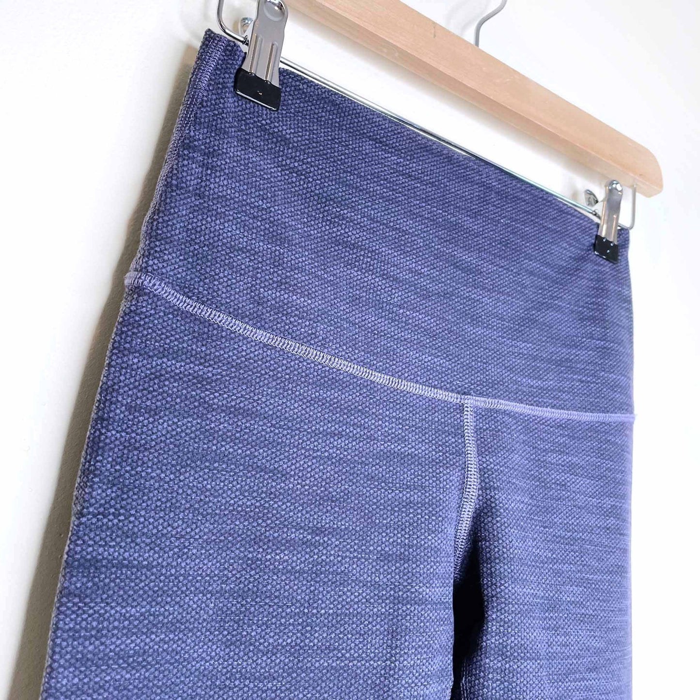 lululemon purple heather fold over waist leggings - size 2