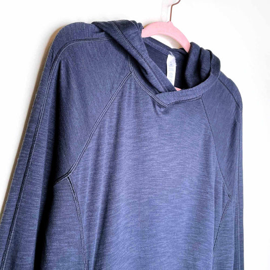 lululemon black pima cotton modal lightweight hoodie - size 6
