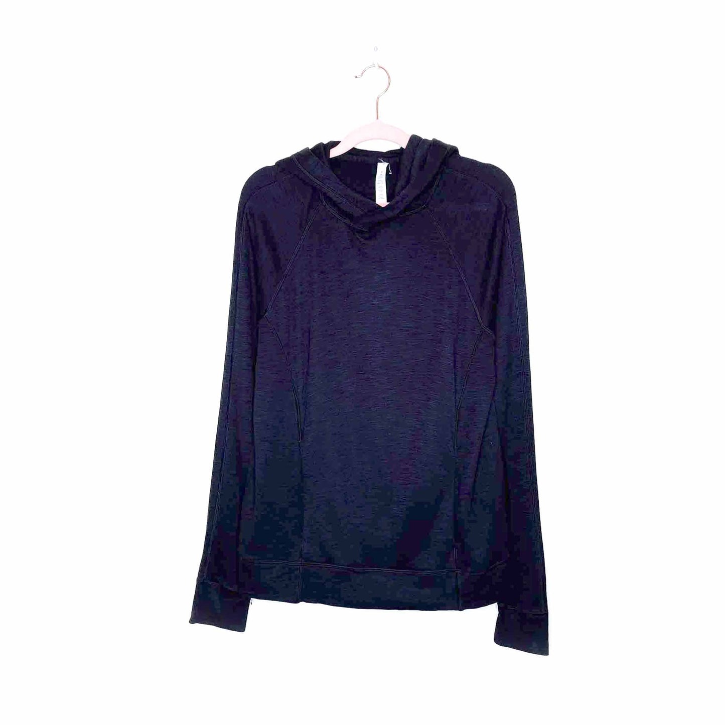 lululemon black pima cotton modal lightweight hoodie - size 6