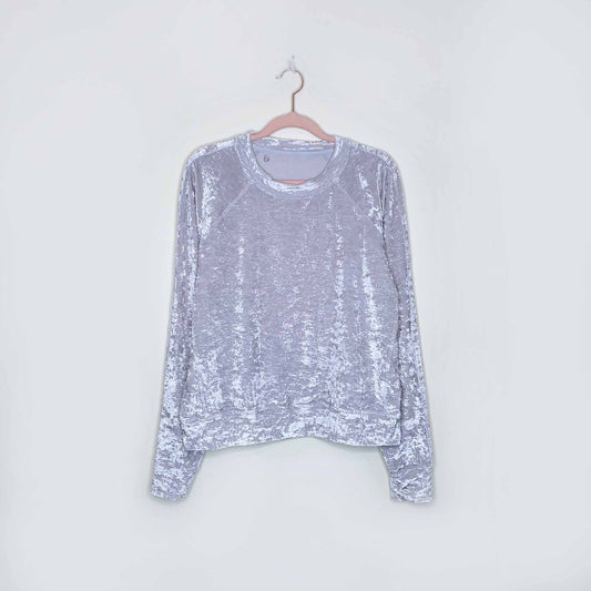 lululemon 2020 warm down crew in crushed velvet - size 8/10