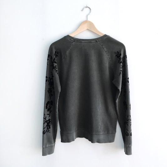 Lucky Brand Flocked Floral Sweater - size Small