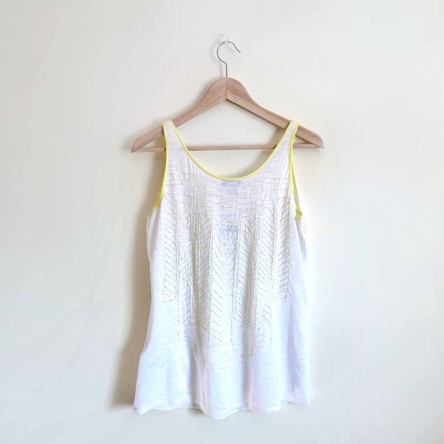 nwt lucky brand beaded embellished tank top - size medium
